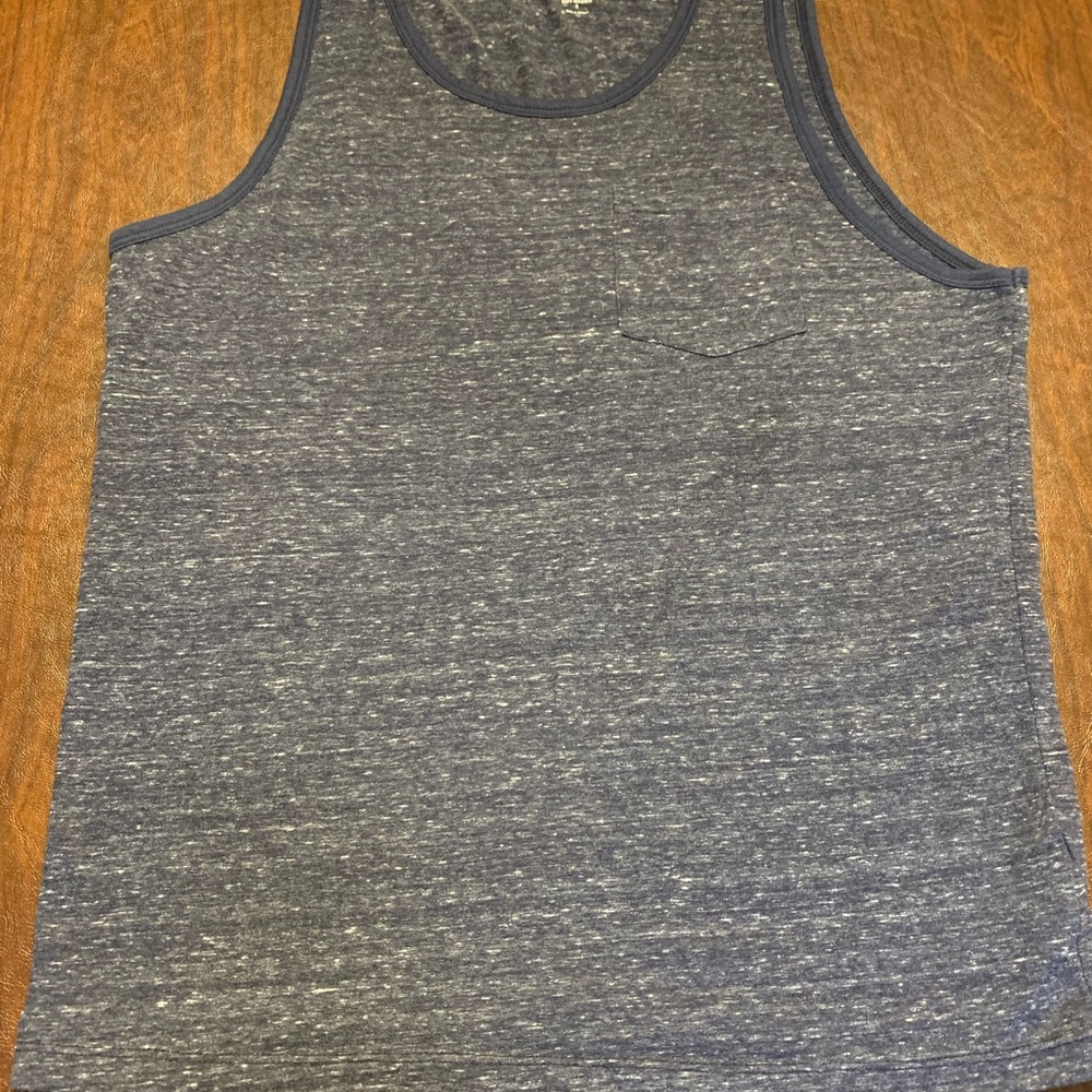 Old Navy Soft Washed Charcoal Heather Blue Tank Top Size Small